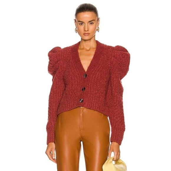 ULLA JOHNSON ODETTE CARDIGAN ROSEWOOD L - Picture 5 of 8